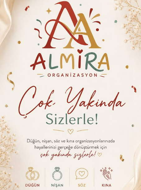 Almira Organizasyon ekibinin bir düğün hazırlığı